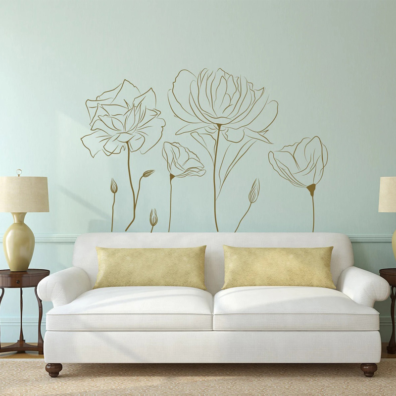 Monstera Thai Constellation - 花をモチーフにしたインドアの花柄のビニールステッカー,インテリア,リビングルーム,ベッドルーム,取り外し可能なステッカー,g140