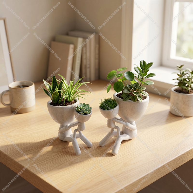 ファミリースタイルポット - クリエイティブな植木鉢、ミニチ - Plant Parent Pot のレビューと価格