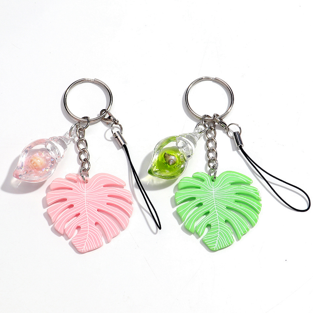 ボホミアアクリルモンステラ透明巻貝キーホルダー女性のための自 - Monstera Thai Constellation のレビューと価格