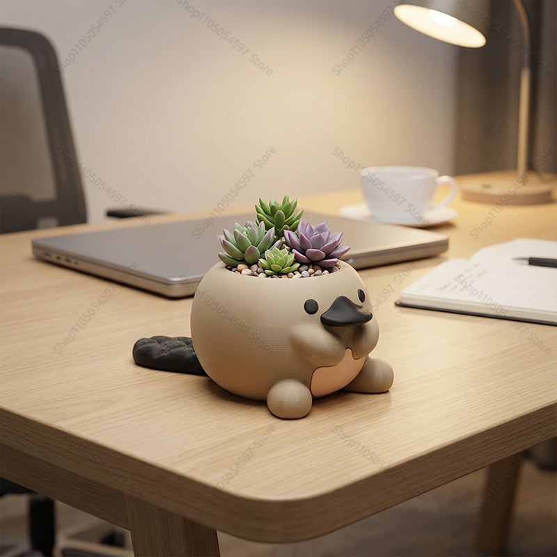 愛らしいカモノハシ型プランター 3Dプリント多肉植物鉢 カワ - Plant Parent Pot のレビューと価格