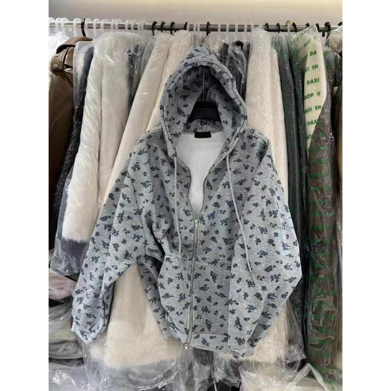 女性の韓国の甘い大学のスウェットシャツ、かわいいピンクの花の - Plant Parent Hoodie のレビューと価格