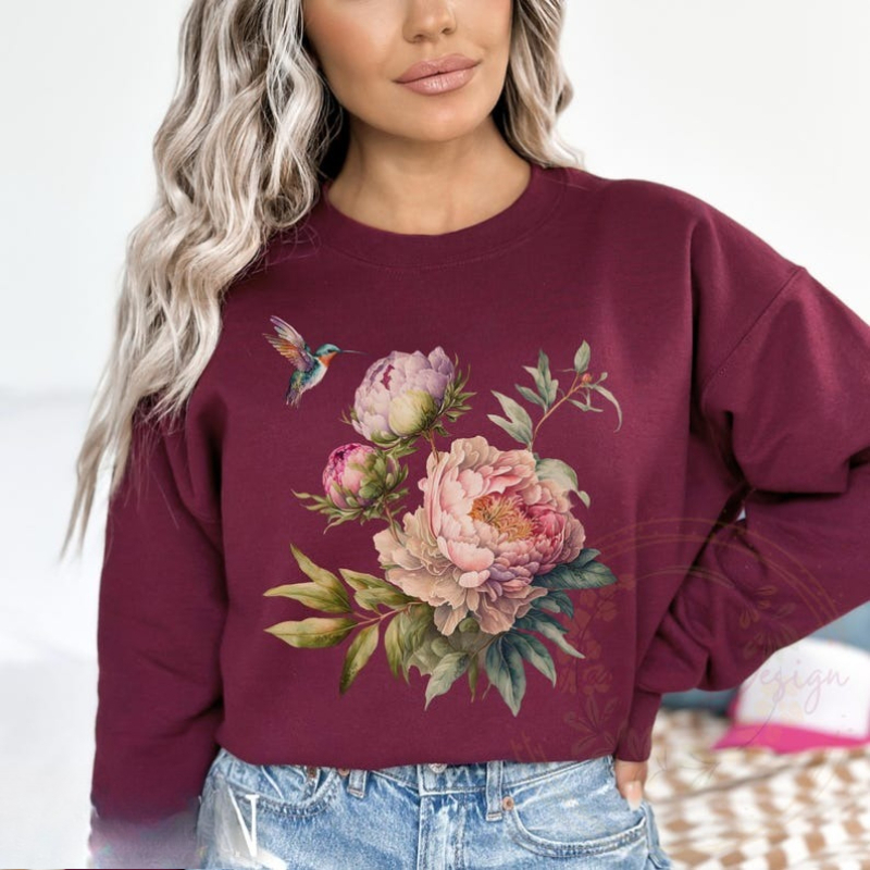 秋と冬の花柄クルーネックスウェットシャツ野の花花愛好家ボヘミ - Plant Parent Hoodie のレビューと価格