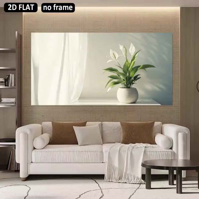 1枚（フレームなし）、2Dフラット、2Dフラット1枚 31. - Peace Lily White のレビューと価格