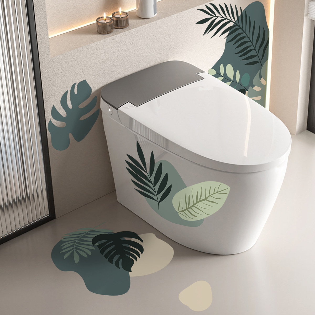 ボヘミアングリーンリーフウォールステッカー リビングルーム  - Monstera Thai Constellation のレビューと価格