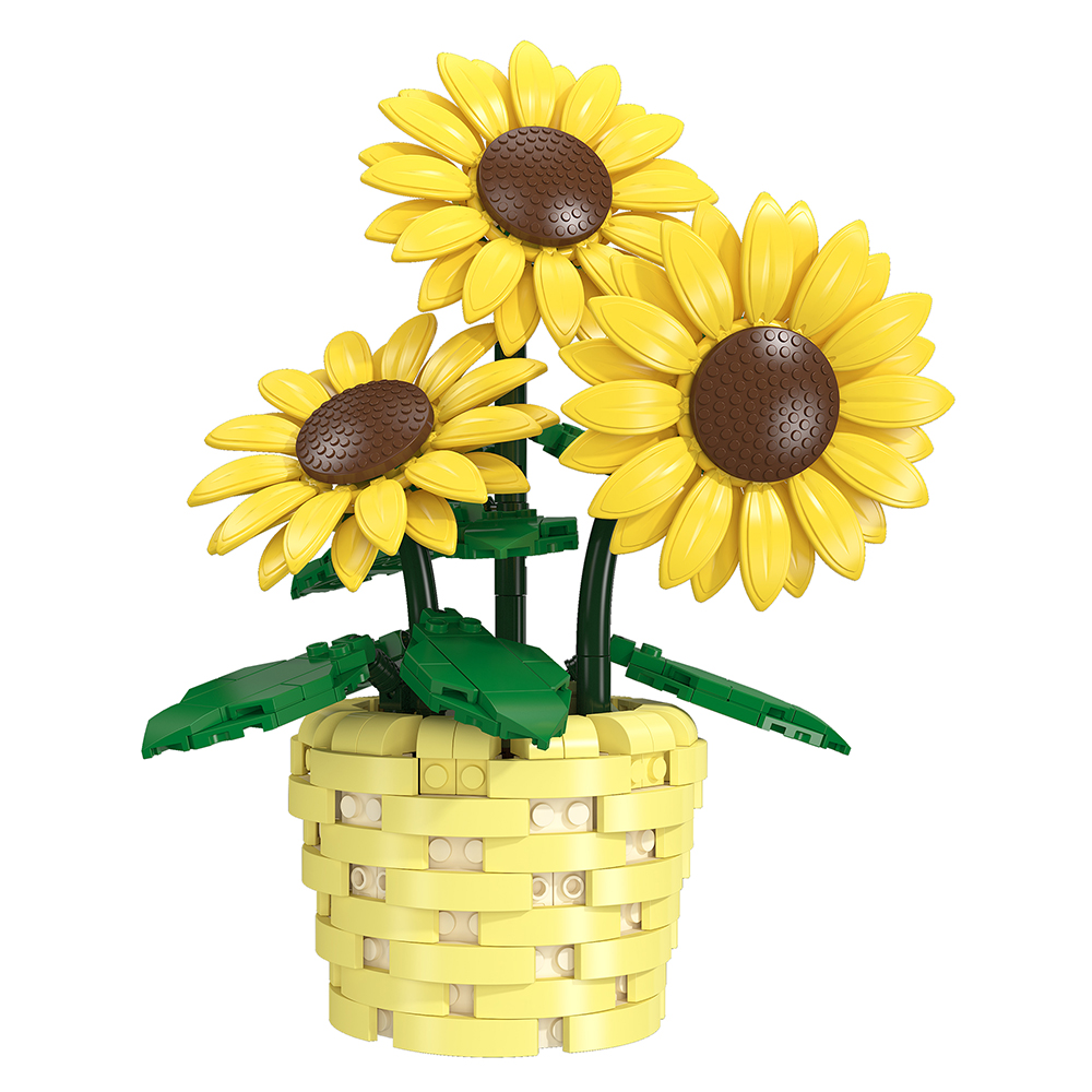 DIY ひまわり鉢植え植物ビルディングブロックリアルな花のお - Plant Parent Pot のレビューと価格