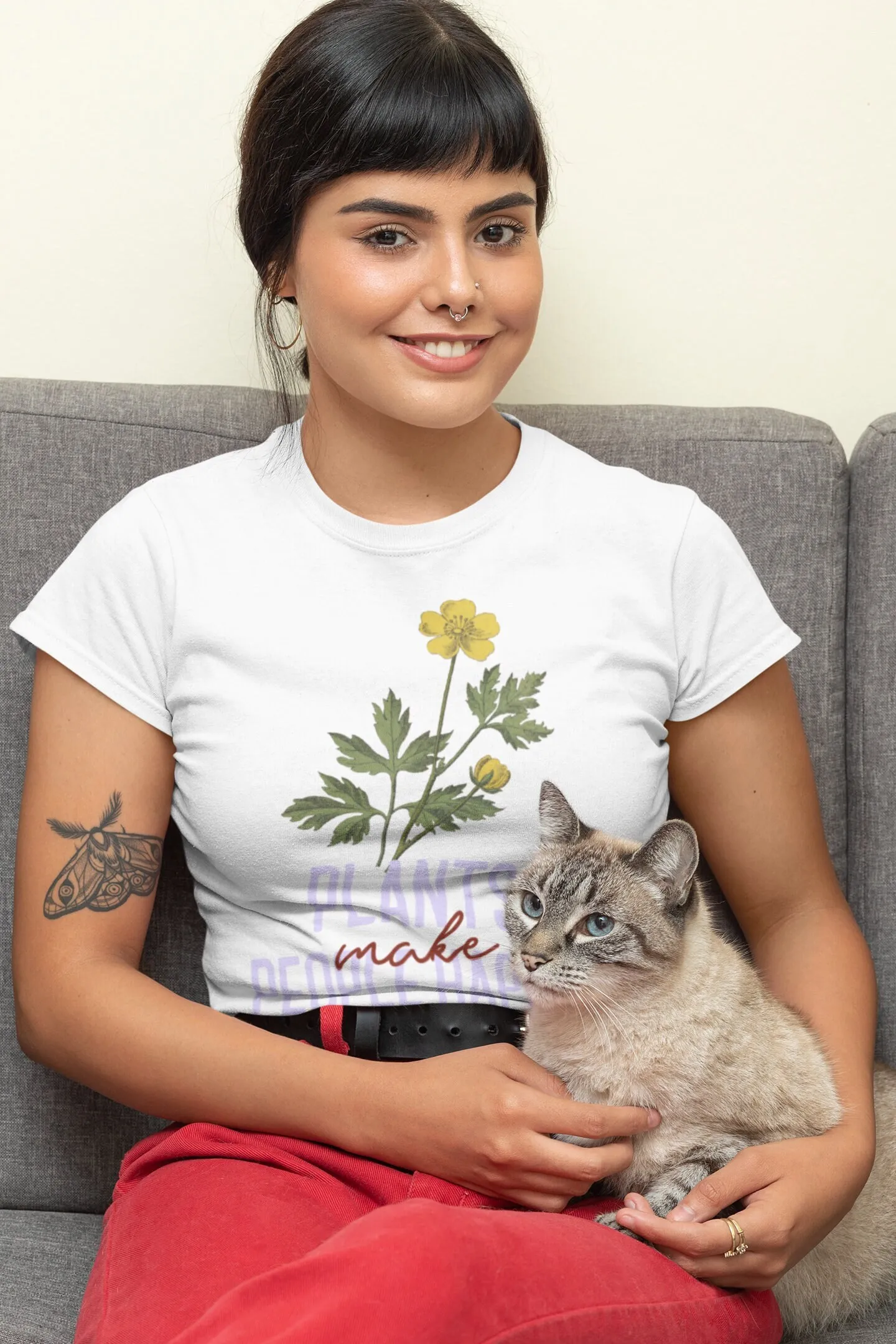 植物は人々を幸せにしてくれる 感動的な植物愛好家 オーガニッ - Plant Parent T Shirt のレビューと価格